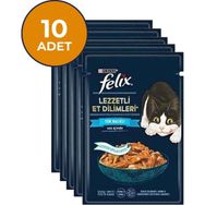 Felix 10x80 gr Ton Balıklı Yaş Kedi Maması