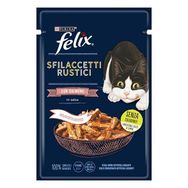 Felix 12x80 gr Tasty Shreds Somonlu Lezzetli Et Dilimleri Yaş Kedi Maması