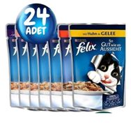 Felix 24x85 gr Karışık Aromalı Pouch Yaş Kedi Maması