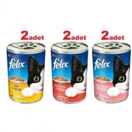 Felix 3 Çeşit 6x400 gr Karışık Konserve Yetişkin Maması