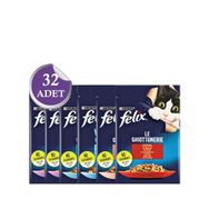 Felix 32x85 gr Karışık Paket Pouch Kedi Konservesi