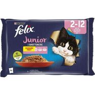 Felix 4x85 gr Multipack Junior Sığır Etli ve Tavuklu Yavru Kedi Konservesi