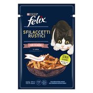 Felix 6 x 80 gr Tasty Shreds Somonlu Lezzetli Et Dilimleri Yaş Kedi Maması