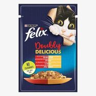 Felix Çifte Lezzet Etli Tavuklu 85 gr 26 Adet Kedi Konservesi
