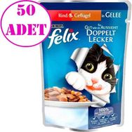 Felix Çifte Lezzet Etli ve Tavuklu 50x100 gr Kedi Maması