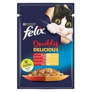 Felix Çifte Lezzet Sığır Etli ve Tavuklu 12x85 gr Konserve Yetişkin Kedi Maması