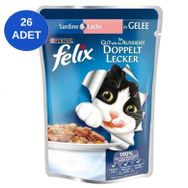 Felix Çifte Lezzet Somonlu ve Sardalyalı 26x85 gr Yetişkin Kedi Maması