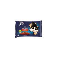 Felix Jöle İçinde Sığır Etli ve Tavuklu 4x85 gr Yetişkin Kedi Konservesi