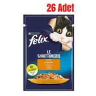 Felix Jöle İçinde Tavuklu Yetişkin Pouch 85 gr 26 Adet Kedi Yaş Mama