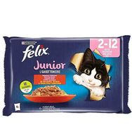 Felix Junior Tavuk ve Sığır Etli Pouch 4x85 gr Yavru Kedi Yaş Maması