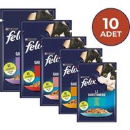 Felix Karışık 85 gr x 10 Adet Yetişkin Kedi Yaş Maması