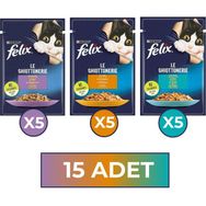 Felix Karışık 85 gr x 15 Adet Yetişkin Kedi Yaş Maması