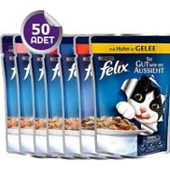 Felix Karışık Yaş Pouch 50x85 gr Yetişkin Kedi Maması