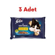 Felix Multi Pouch Somonlu ve Ton Balıklı Multipack 3 Paket 12x85 gr Yaş Kedi Maması