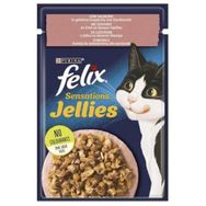 Felix Pouch Sensations Jellies Somon ve Karidesli Yaş 6x85 gr Kedi Mama