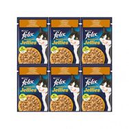 Felix Pouch Sensations Jellies Tavuk Etli ve Havuçlu 6x85 gr Yaş Kedi Maması