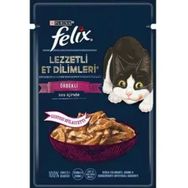Felix Pouch Tasty Shreds 80 gr Ördekli Lezzetli Et Dilimleri Yaş Kedi Maması