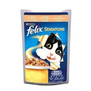 Felix Sensations Jellies Somonlu ve Karidesli Pouch 100x100 gr Yetişkin Kedi Maması