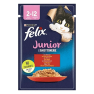 Felix Sensations Junior Taze Jöle İçerisinde Sığır Etli 85 gr Yavru Konserve Kedi Maması
