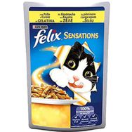 Felix Sensations Somonlu ve Karidesli 12x100 gr Kedi Maması Pouch