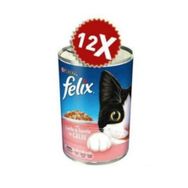 Felix Somon ve Alabalıklı Konserve 12x400 gr Kedi Maması