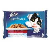 Felix Yetişkin Kediler İçin Tavuklu ve Sığır Pouch 4x100 gr Etli Yaş Kedi Maması