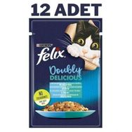Felix/Purina 12x85 gr Somonlu&Sardalyalı Yetişkin Kedi Konservesi