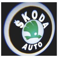 Femex Skoda Araçlar İçin Pilli Yapıştırmalı Kapı Altı Led Logo