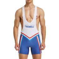 Feoya Bodysuit A-Beyaz Spor Leotard Halter Erkek Güreş Atlet