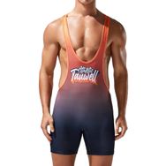 Feoya Bodysuit Turuncu Spor Halter Erkek Güreş Atlet Takım
