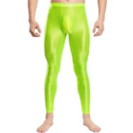 Feoya Clubwear Yeşil Parlak Metalik Erkek Uzun Tayt Pantalon