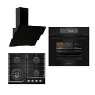 Ferre 11002 - NT025 - D023 3'lü Siyah Ankastre Set