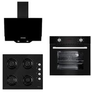 Ferre 6010 + S 2140 CE + D003 New İtaliano Black Siyah Ankastre Set