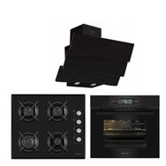 Ferre Black Hera D023-S 1140 WB-11002 Siyah 3'lü Ankastre Set