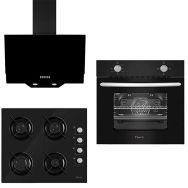 Ferre D003 - 2140 - 2002 Siyah Ankastre Set