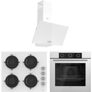 Ferre D087 - CS206 - XE62CB Beyaz 3'lü Ankastre Set
