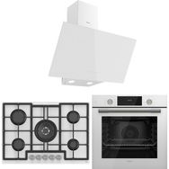 Ferre Flowart 75 D064 - ED036 - QMS63CB Beyaz 3'lü Ankastre Set