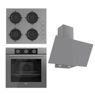 Ferre Flowart Basic CS208 - XE62CPR - D079 Gri 3'lü Ankastre Set