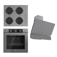 Ferre Flowart Basic CS208 - XE62CPR - D082 Gri 3'lü Ankastre Set