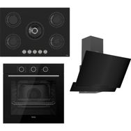 Ferre Flowart Basic RS035 - XE62CS - D063 Siyah 3'lü Ankastre Set