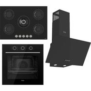 Ferre Flowart Basic RS035 - XE62CS - D086 Siyah 3'lü Ankastre Set