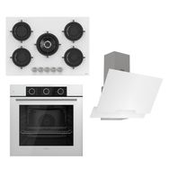 Ferre Flowart Basic RS036 - XE62CB - D064 Beyaz 3'lü Ankastre Set