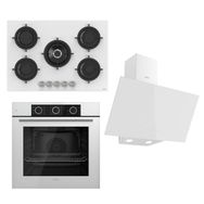 Ferre Flowart Basıc RS036 - XE62CB - D078 Beyaz 3'lü Ankastre Set