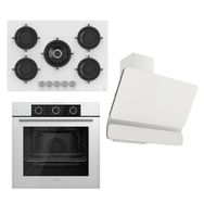 Ferre Flowart Basic RS036 - XE62CB - D081 Beyaz 3'lü Ankastre Set
