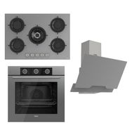 Ferre Flowart Basic RS038 - XE62CPR - D065 Gri 3'lü Ankastre Set