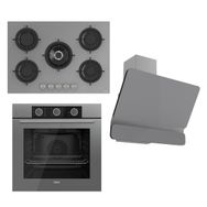 Ferre Flowart Basic RS038 - XE62CPR - D082 Gri 3'lü Ankastre Set
