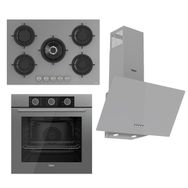 Ferre Flowart Basic RS038 - XE62CPR - D088 Gri 3'lü Ankastre Set