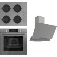 Ferre Flowart CS208 - QMS63CPR -D065 3'lü Gri Ankastre Set