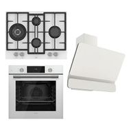 Ferre Flowart ED076- QMS63CB -D081 3'lü Beyaz Ankastre Set