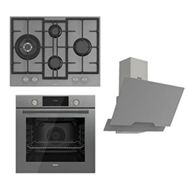 Ferre Flowart ED078- QMS63CPR -D065 3'lü Gri Ankastre Set